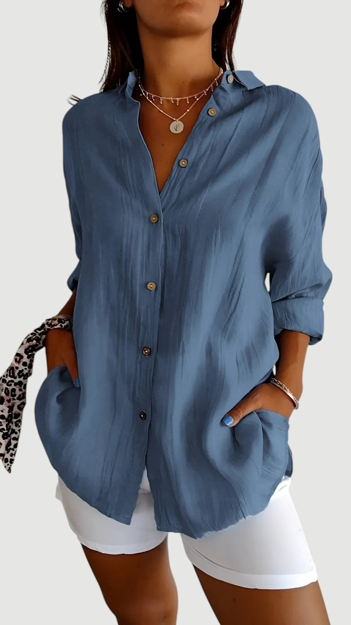 Dinah – Classic Button Shirt Blouse