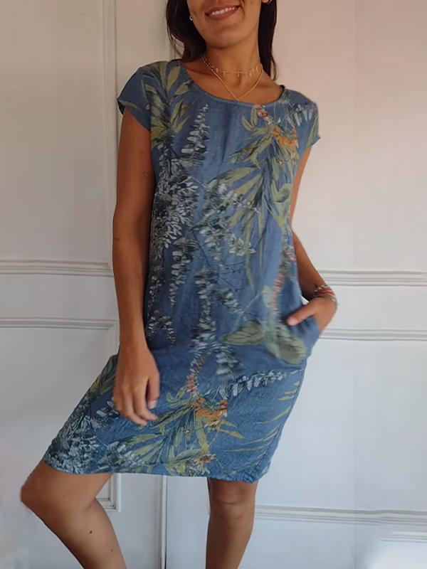 Marilyn - Comfortable Dress with Round Neck