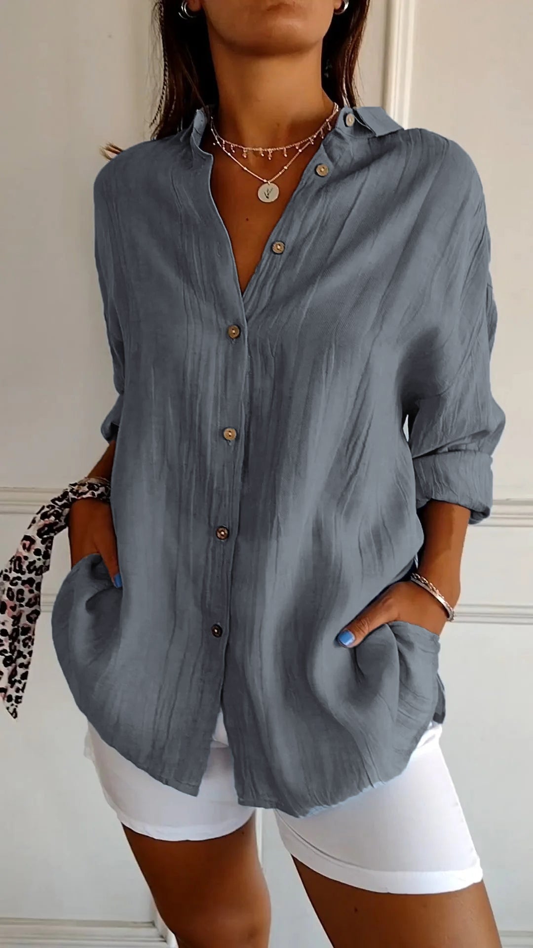 Selene - Elegant Pleated Blouse