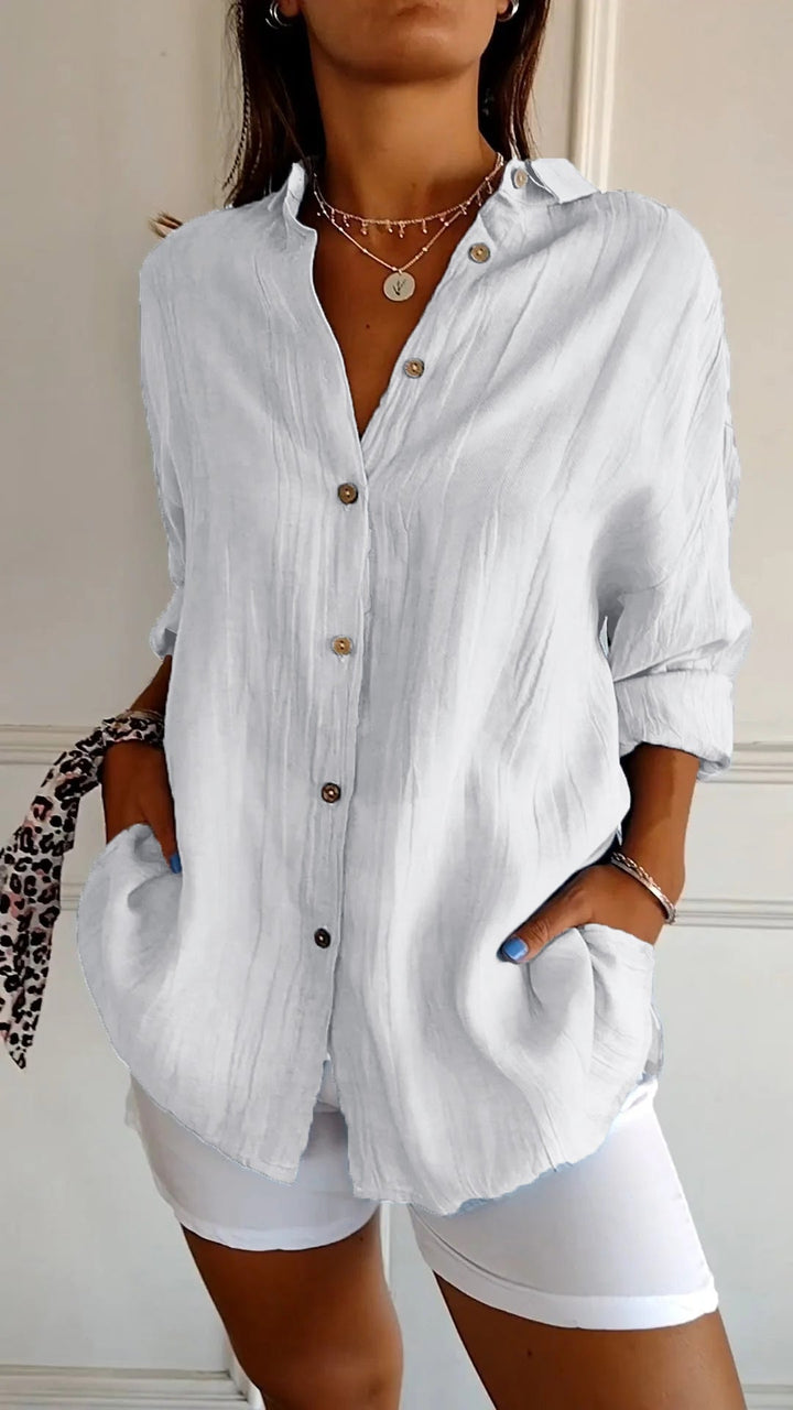 Selene - Elegant Pleated Blouse
