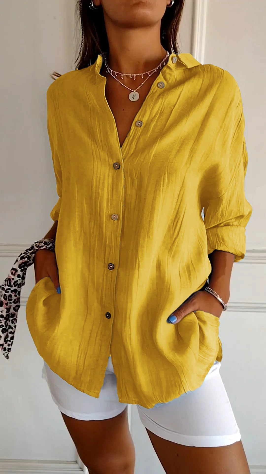 Selene - Elegant Pleated Blouse