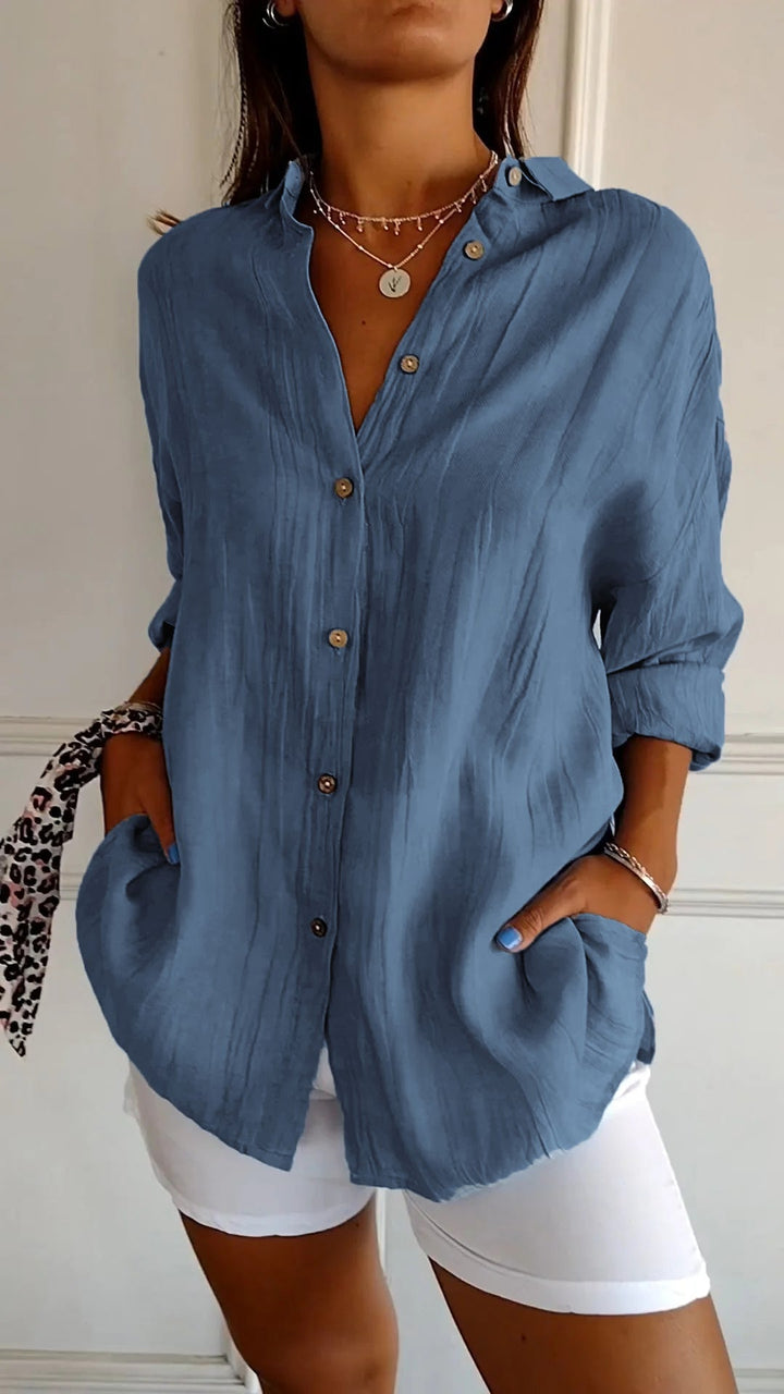 Selene - Elegant Pleated Blouse
