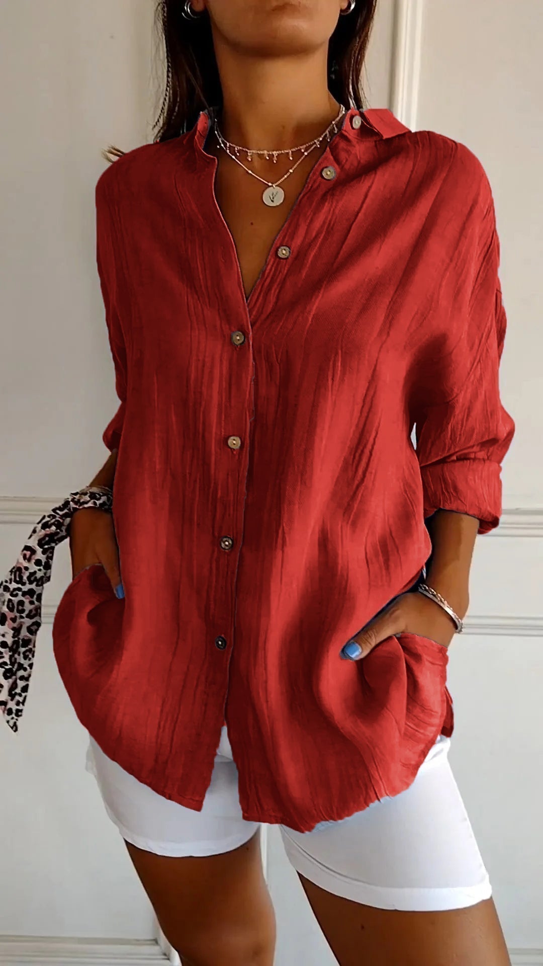 Selene - Elegant Pleated Blouse
