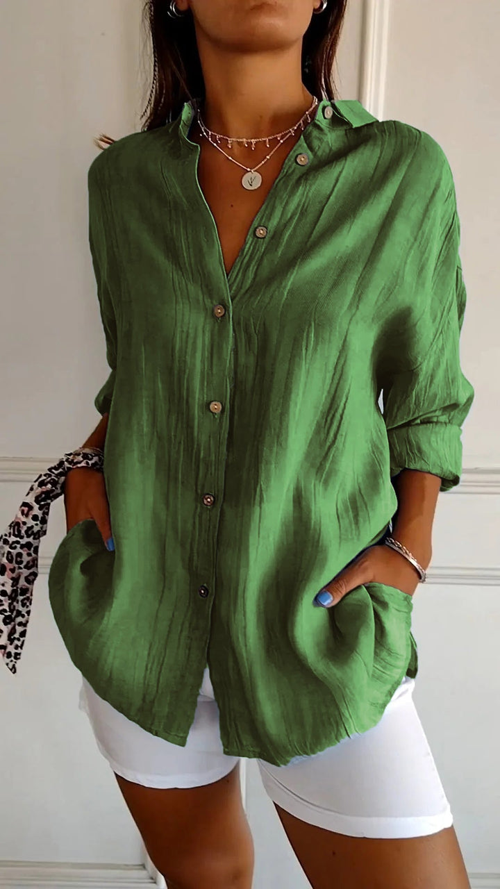 Selene - Elegant Pleated Blouse