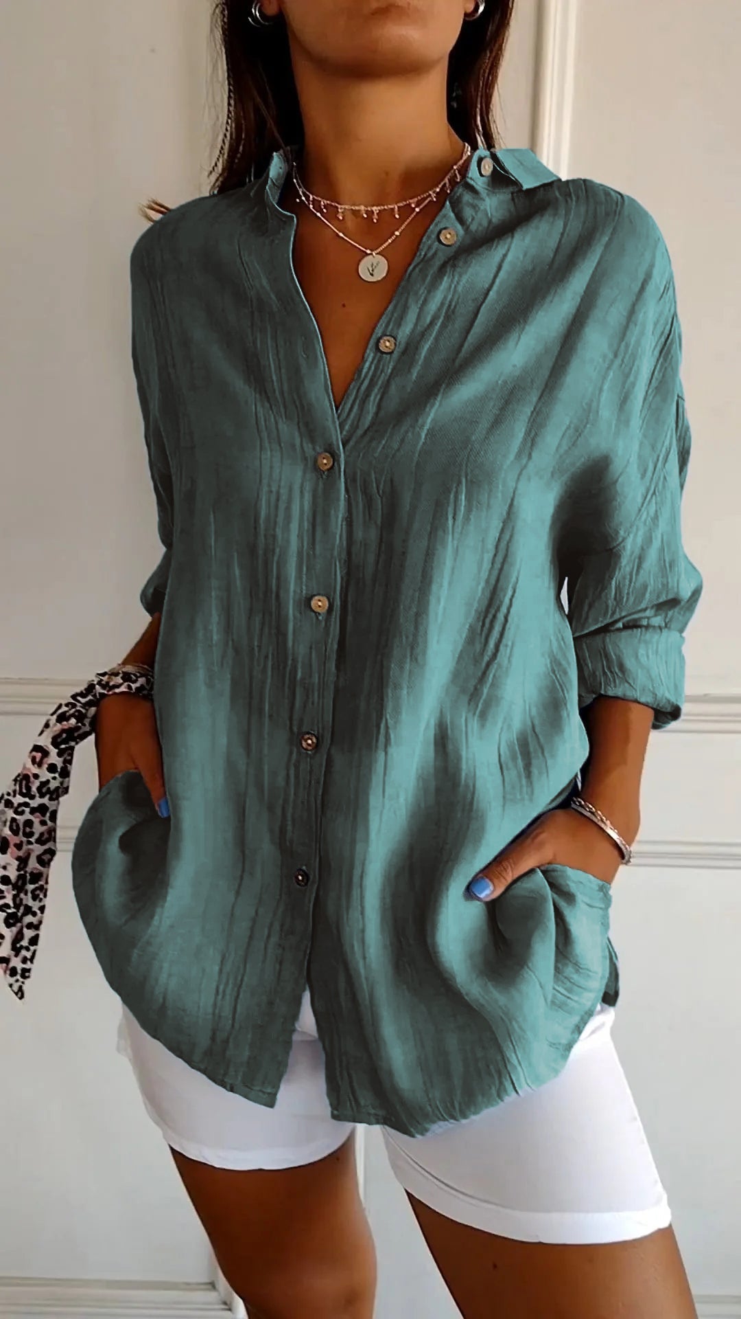 Selene - Elegant Pleated Blouse