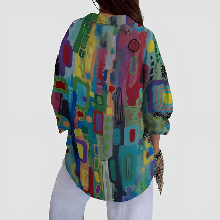 Arlie – Colorful Pattern Shirt Blouse