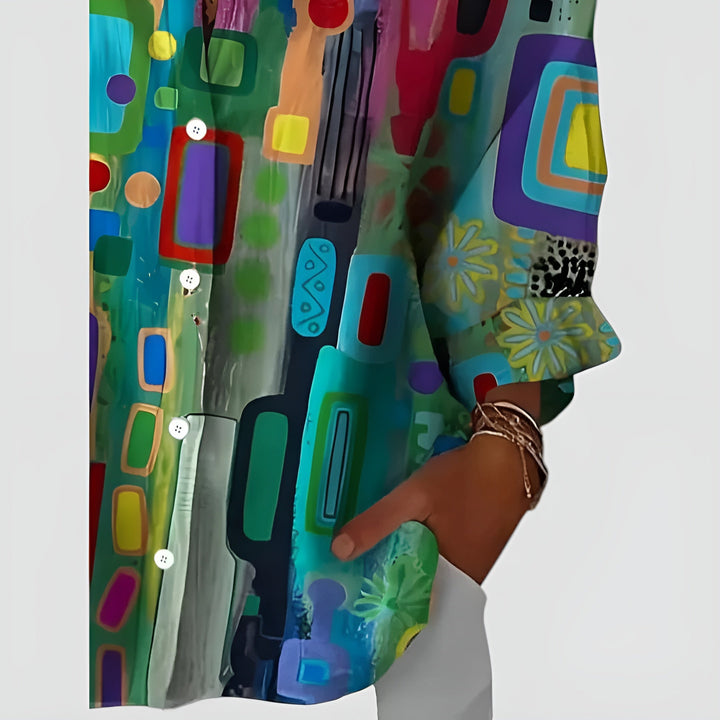 Arlie – Colorful Pattern Shirt Blouse