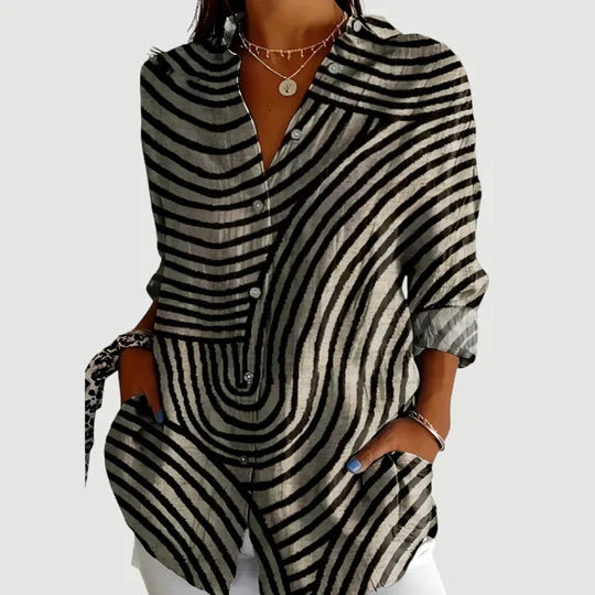 Arlie – Colorful Pattern Shirt Blouse