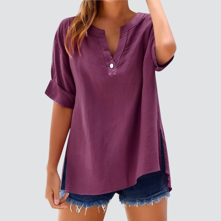 Ollie – Effortless V-Neck Shirt Blouse