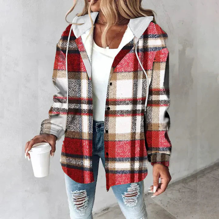 Raven – Cozy Plaid Hoodie