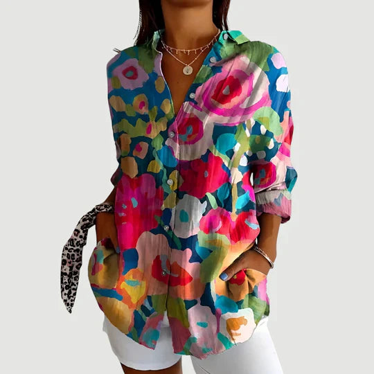 Arlie – Colorful Pattern Shirt Blouse