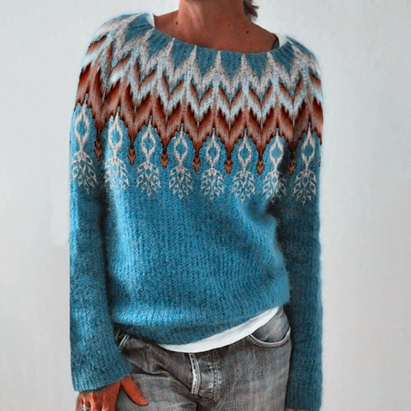 Elvara – Retro Snowfall Sweater